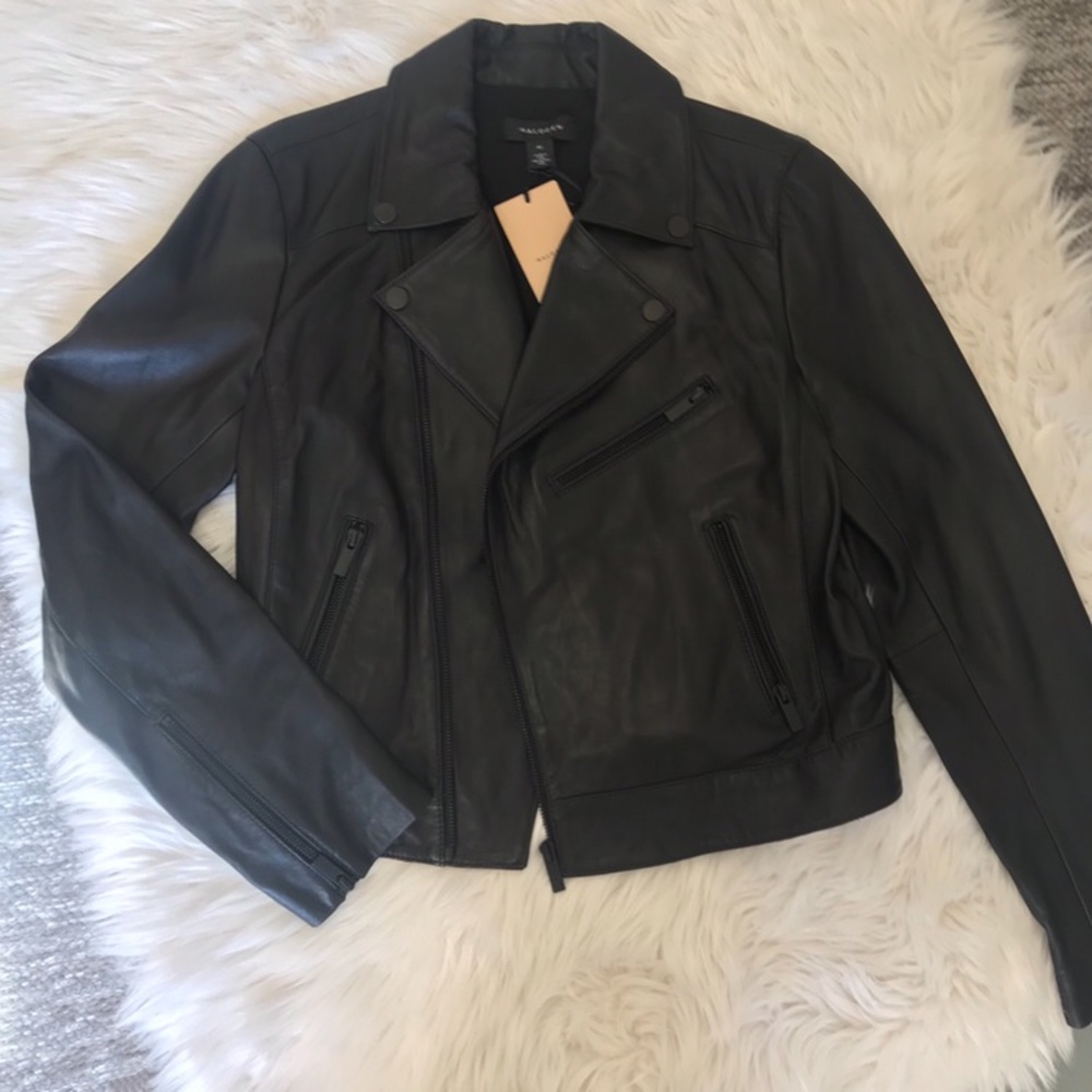 Halogen Genuine Leather Jacket
